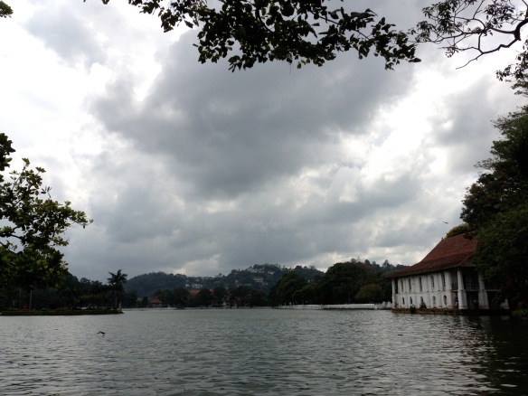 The man-made lake in the centre of Kandy.